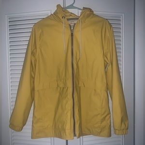 Weatherproof Vintage Yellow Rain Jacket, Size M